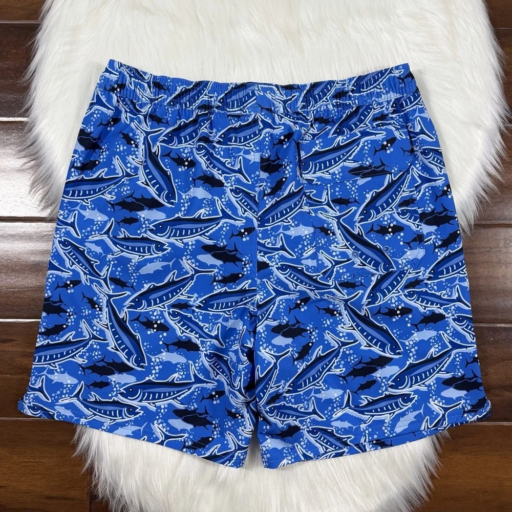 Vineyard Vines Men's Size Small Tide Blue Fishing Printed 7